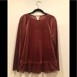 Velour shirt by Sundance size Xs